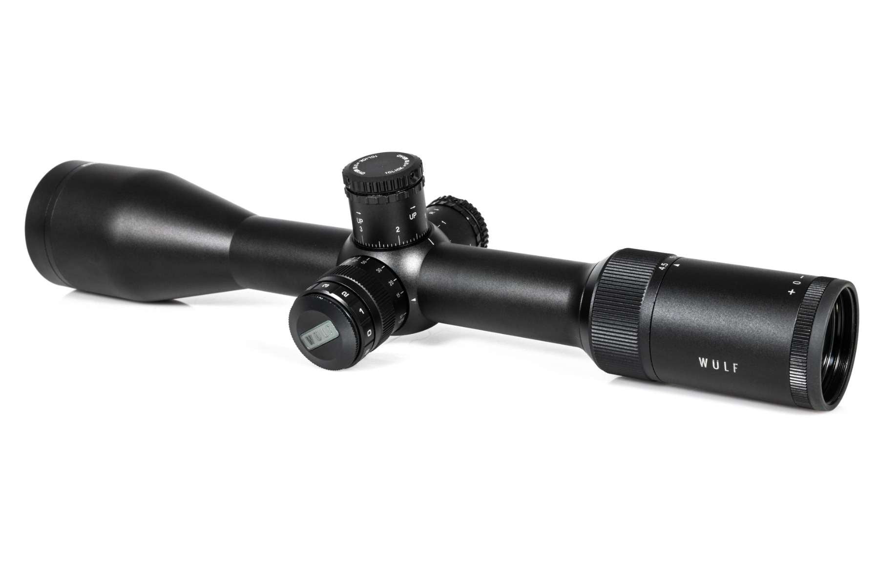 WULF Hurricane SFP Illuminated Half Mildot 0.1MRAD Side Focus Locking Turrets Rifle Scope 10